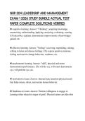NUR 204 LEADERSHIP AND MANAGEMENT &NewLine;EXAM 1 2026 STUDY BUNDLE ACTUAL TEST &NewLine;PAPER COMPLETE SOLUTIONS VERIFIED