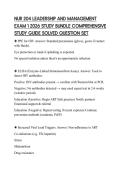 NUR 204 LEADERSHIP AND MANAGEMENT &NewLine;EXAM 1 2026 STUDY BUNDLE COMPREHENSIVE &NewLine;STUDY GUIDE SOLVED QUESTION SET 