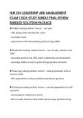 NUR 204 LEADERSHIP AND MANAGEMENT &NewLine;EXAM 1 2026 STUDY BUNDLE FINAL REVIEW &NewLine;BUNDLED SOLUTION PACKAGE 