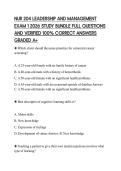 NUR 204 LEADERSHIP AND MANAGEMENT &NewLine;EXAM 1 2026 STUDY BUNDLE FULL QUESTIONS &NewLine;AND VERIFIED 100&percnt; CORRECT ANSWERS &NewLine;GRADED A&plus; 