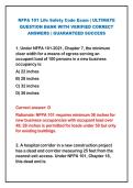 2026-2027 NFPA 101 Life Safety Code Exam &vert; ULTIMATE&NewLine;QUESTION BANK WITH VERIFIED CORRECT&NewLine;ANSWERS &vert; GUARANTEED SUCCESS