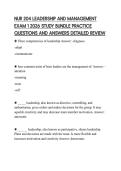 NUR 204 LEADERSHIP AND MANAGEMENT &NewLine;EXAM 1 2026 STUDY BUNDLE PRACTICE &NewLine;QUESTIONS AND ANSWERS DETAILED REVIEW