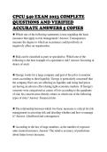 CPCU 540 EXAM 2023 COMPLETE&NewLine;QUESTIONS AND VERIFIED&NewLine;ACCURATE ANSWERS 5 COPIES