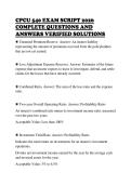 CPCU 540 EXAM SCRIPT 2026&NewLine;COMPLETE QUESTIONS AND&NewLine;ANSWERS VERIFIED SOLUTIONS