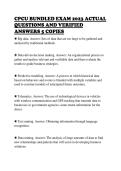 CPCU BUNDLED EXAM 2023 ACTUAL&NewLine;QUESTIONS AND VERIFIED&NewLine;ANSWERS 5 COPIES