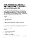 CPCU COMPLETE EXAM BUNDLE&NewLine;2023 COMPREHENSIVE QUESTIONS&NewLine;AND ANSWERS 5 COPIES