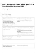 WGU c787 Nutrition cohort review questions & Expertly Verified Answers&comma; 2026