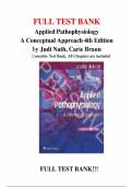 Test bank for Applied Pathophysiology&colon; A Conceptual Approach Fourth&comma; North American Edition all pages covered with questions and answers graded A&plus;