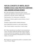 NUR 256 CONCEPTS OF MENTAL HEALTH &NewLine;NURSING EXAM 2 2026 PRACTICE QUESTIONS &NewLine;AND ANSWERS DETAILED REVIEW