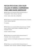 NUR 256 PSYCH EXAM 2 2026 GALEN &NewLine;COLLEGE OF NURSING COMPREHENSIVE &NewLine;STUDY GUIDE SOLVED QUESTION SET 
