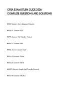 CPSA EXAM STUDY GUIDE 2026&NewLine;COMPLETE QUESTIONS AND SOLUTIONS