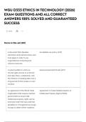 WGU D333 ETHICS IN TECHNOLOGY &lpar;2026&rpar; EXAM QUESTIONS AND ALL CORRECT ANSWERS 100&percnt; SOLVED AND GUARANTEED SUCCESS