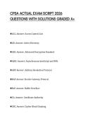 CPSA ACTUAL EXAM SCRIPT 2026&NewLine;QUESTIONS WITH SOLUTIONS GRADED A&plus;