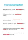 NCCER Hand Tools Exam Newest 2026 Questions &NewLine;and Correct Detailed Answers Already Graded A&plus; 