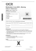 OCR GCSE MATHS 2025 MOCKS HIGHER TIER PAPER 5 QP