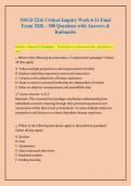 NSGD 2216 Critical Inquiry Week 6 Exam 2026&colon; 300 Practice Questions with Answers & Rationale