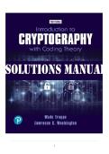 SOLUTIONS MANUAL for Introduction to Cryptography with Coding Theory&comma; 3rd edition by Wade Trappe&comma; Lawrence Washington&period; 
