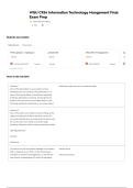 WGU C954 Information Technology Mangement Final Exam Prep