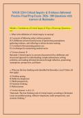 NSGD 2216 Critical Inquiry & Evidence-Informed Practice Exam 2026&colon; Complete Package &ndash; 900&plus; Questions with Answers & Rationales