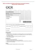 OCR A Level Business H431&sol;02 The UK business environment Combined &NewLine;Question Paper and Mark Scheme