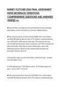 BARNEY FLETCHER 2026 FINAL ASSESSMENT&NewLine;PAPER BROKERAGE OPERATIONS&NewLine;COMPREHENSIVE QUESTIONS AND ANSWERS&NewLine;VERIFIED A&plus;
