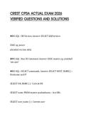 CREST CPSA ACTUAL EXAM 2026&NewLine;VERIFIED QUESTIONS AND SOLUTIONS&NewLine;