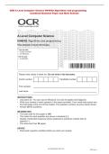 OCR A Level Computer Science H446&sol;02 Algorithms and programming  &NewLine;Combined Question Paper and Mark Scheme