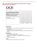 OCR A Level Drama and Theatre H459&sol;31 Analysing Performance Combined &NewLine;Question Paper and Mark Scheme