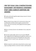 CRIS TEST EXAM 2 2026 CONSTRUCTION RISK&NewLine;MANAGEMENT AND INSURANCE ASSESSMENT&NewLine;STUDY GUIDE COMPLETE QUESTIONS AND&NewLine;ANSWERS