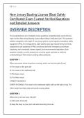 New Jersey &lpar;NJ&rpar; Boating License &lpar;Boat Safety Certificate&rpar; Exam &vert; Latest Verified Questions and Detailed Answers 