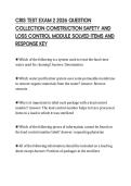 CRIS TEST EXAM 2 2026 QUESTION&NewLine;COLLECTION CONSTRUCTION SAFETY AND&NewLine;LOSS CONTROL MODULE SOLVED ITEMS AND&NewLine;RESPONSE KEY