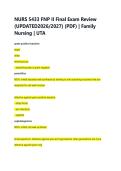 NURS 5433 FNP II Final Exam Review &NewLine;&lpar;UPDATED2026&sol;2027&rpar; &lpar;PDF&rpar; &vert; Family &NewLine;Nursing &vert; UTA 
