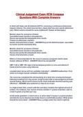 Clinical Judgement Exam HESI Compass Questions With Complete Answers