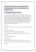 AMT Molecular Diagnostics Technologist &lpar;MDT&rpar; &NewLine;Certification Exam &vert; Latest Verified Questions and &NewLine;Detailed Answers 