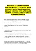 HESI FLUID BALANCE CASE EXAM 2026&sol;2027 ACTUAL EXAM STUDY GUIDE COMPLETE QUESTIONS AND CORRECT DETAILED ANSWERS WITH RATIONALES &lpar;VERIFIED ANSWERS&rpar; &vert;ALREADY GRADED A&plus;&vert;&vert;NEWEST VERSION&NewLine;