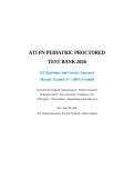 ATI PN Pediatric Nursing &vert; 2026 Proctored Test Bank with 25 Questions and Verified Answers