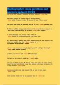 Radiographer exam questions and answers updated 2026