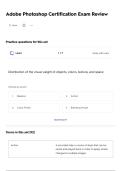 Adobe Photoshop Certification Exam Review&vert; Actual Exam Questions & Detailed Answers&vert; Newest Study Guide with 100&percnt; Correct Answers&comma; Verified 2026 &vert; 2027&period;