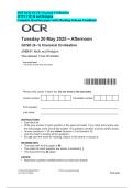 OCR GCSE 9&ndash;1 Classical Civilisation J199-11 Myth And Religion May 2025 Afternoon Question Paper Test Bank 2025&sol; 2026