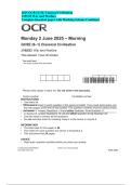 OCR GCSE 9&ndash;1 Classical Civilisation J199-23 War And Warfare June 2025 Morning Question Paper And Marking Test Bank 2025&sol; 2026