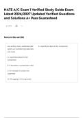 NATE A&sol;C Exam 1 Verified Study Guide Exam Latest 2026&sol;2027 Updated Verified Questions and Solutions A&plus; Pass Guaranteed