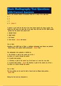 Basic Radiography Test Questions with Correct Answers