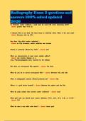 Radiography Exam 2 questions and answers 100&percnt; solved updated 2026