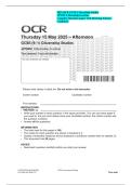 OCR GCSE Citizenship Studies J270-02 Citizenship In Action 2025 Complete Question Paper With Marking Test Bank 2025&sol; 2026