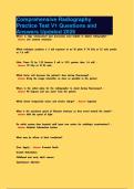 Comprehensive Radiography Practice Test V1 Questions and Answers Updated 2026