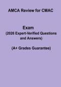 AMCA CMAC 2026 Exam Review & Study Guide PDF