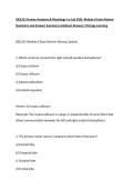 BIOL251 Human Anatomy & Physiology I w Lab 2026 Module 6 Exam Review Questions and Answers