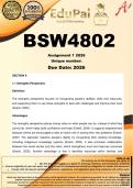 BSW4802 Assignment 1 &lpar;COMPLETE ANSWERS&rpar; 2026 - DUE May 2026