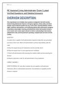 NC Assisted Living Administrator Exam &vert; Latest Verified Questions and Detailed Answers 