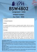 BSW4802 Assignment 1 &lpar;ANSWERS&rpar;  2026 - DISTINCTION GUARANTEED